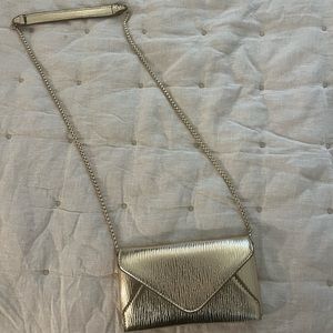 Zara metallic gold chain wallet purse